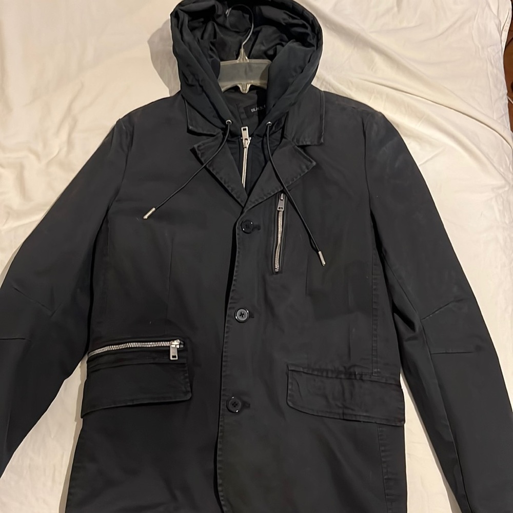 New Men’s small, Black Rivet jacket,Wilson’s Leather, Dark gray, charcoal color.